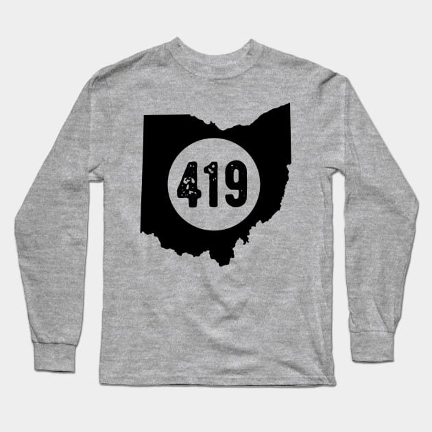 419 Area Code Ohio Long Sleeve T-Shirt by OHYes